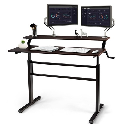 Tier standing desk sit - 2-tier, to